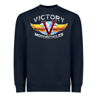 Navy Victory Motorcycles Heavyweight Sweatshirt - ArtMosaic