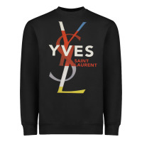 Black yvessaintlaurent Heavyweight Sweatshirt - ArtMosaic
