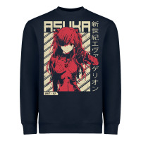 Navy asuka evangelion Heavyweight Sweatshirt - ArtMosaic