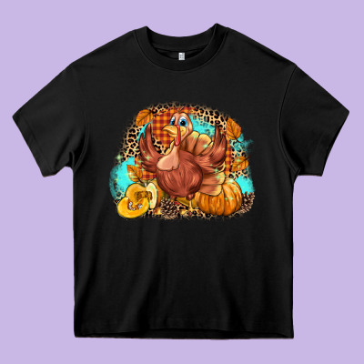 Turkey Pumpkins Heavy Core Tee Designed By Nancycooperartshop