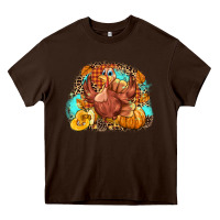 Chocolate Brown Turkey pumpkins Heavy Core Tee - NancyCooperArtShop