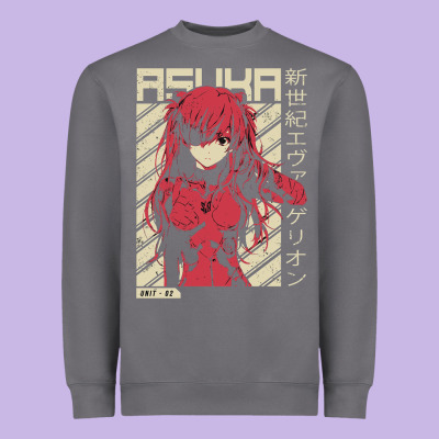 Asuka Evangelion Heavyweight Sweatshirt Designed By Artmosaic