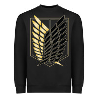 Black Shingekis no kyojinn Heavyweight Sweatshirt - ArtMosaic