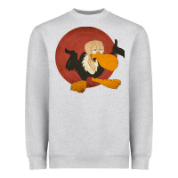 Heather Grey beaky buzzard 1 Heavyweight Sweatshirt - ArtMosaic