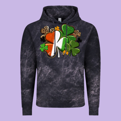 Irish Flag Shamrock St. Patricks Day Vintage Hoodie Designed By Fadigitalartstudio