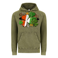 Vintage Olive Irish flag shamrock St. Patricks Day Vintage Hoodie - FaDigitalArtStudio