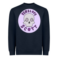 Navy Penelope Scott Skeleton Heavyweight Sweatshirt - ArtMosaic