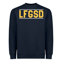 Navy Exclusive Brown LFGSD Official Fun Design T Shirt Heavyweight Sweatshirt - ArtMosaic