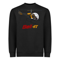 Black bell 47 helicopter Heavyweight Sweatshirt - ArtMosaic