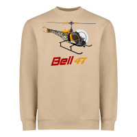Mushroom bell 47 helicopter Heavyweight Sweatshirt - ArtMosaic