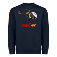 Bell 47 Helicopter Heavyweight Sweatshirt | Teevron