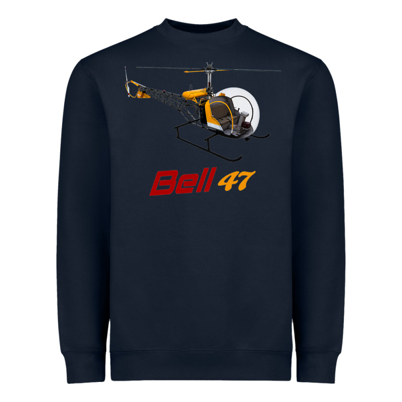 Bell 47 Helicopter Heavyweight Sweatshirt by ArtMosaic | Teevron