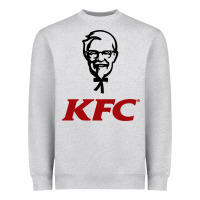 Heather Grey k.f.c-restaurant Heavyweight Sweatshirt - ArtMosaic