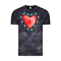 Cloud Black Gemstone Red Heart Vintage Tee - Jasminsmagicworld
