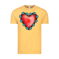 Vintage Mustard Gemstone Red Heart Vintage Tee - Jasminsmagicworld