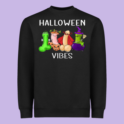Halloween Vibes Dick Tie Dye Hippie Retro Lazy Costume Heavyweight Sweatshirt Designed By Artmosaic