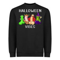Black halloween vibes dick tie dye hippie retro lazy costume Heavyweight Sweatshirt - ArtMosaic
