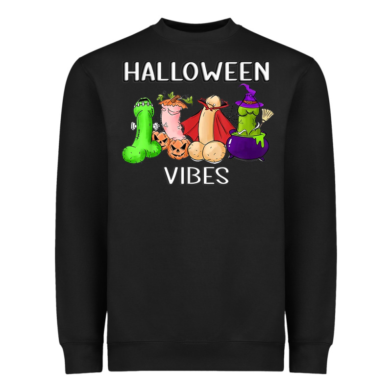 Halloween Vibes Dick Tie Dye Hippie Retro Lazy Costume Heavyweight Sweatshirt by ArtMosaic | Teevron