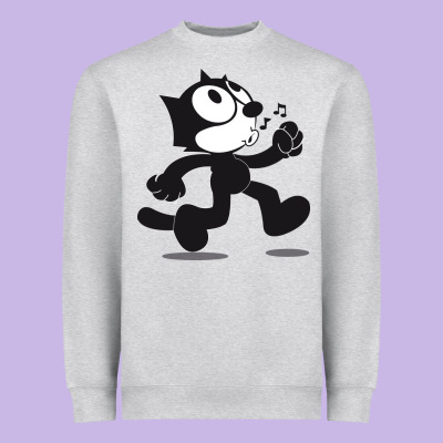Felix The Cat Whistling Heavyweight Sweatshirt Designed By Artmosaic