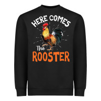 Black Here Comes The Rooster Shirt Chicken Lady Outfit 243 Heavyweight Sweatshirt - ArtMosaic