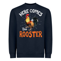 Navy Here Comes The Rooster Shirt Chicken Lady Outfit 243 Heavyweight Sweatshirt - ArtMosaic