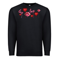 Black love and  love balloons Premium Sweatshirt - AdoDesignShop