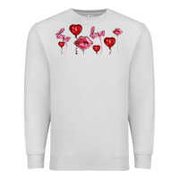 Dove Grey love and  love balloons Premium Sweatshirt - AdoDesignShop