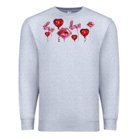Heather Grey love and  love balloons Premium Sweatshirt - AdoDesignShop