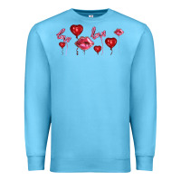 Ocean Blue love and  love balloons Premium Sweatshirt - AdoDesignShop