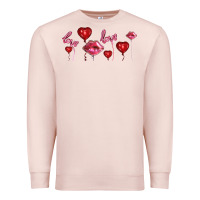 Pale Pink love and  love balloons Premium Sweatshirt - AdoDesignShop