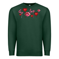 Sports Green love and  love balloons Premium Sweatshirt - AdoDesignShop