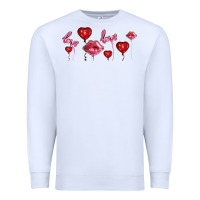 White love and  love balloons Premium Sweatshirt - AdoDesignShop