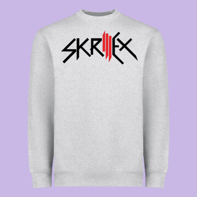 White Skrillex Heavyweight Sweatshirt Designed By Artmosaic