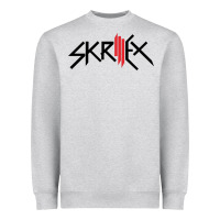 Heather Grey white skrillex Heavyweight Sweatshirt - ArtMosaic