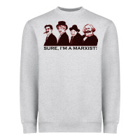 Heather Grey sure i'm a marxist Heavyweight Sweatshirt - ArtMosaic