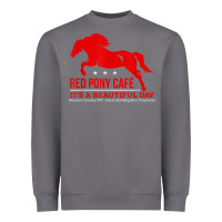 Storm Red Pony Cafe, Funny cute horse lover Heavyweight Sweatshirt - ArtMosaic