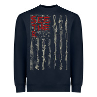 Navy Seether Bone Flag Heavyweight Sweatshirt - ArtMosaic