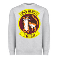 Heather Grey Air Force Wild Weasel YGBSM Heavyweight Sweatshirt - ArtMosaic