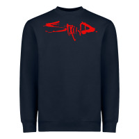 Navy staind Heavyweight Sweatshirt - ArtMosaic