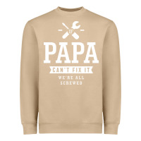 Mushroom If Papa Can't Fix It We're All Screwed - Fathers Day Heavyweight Sweatshirt - ArtMosaic