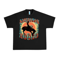 Black American rodeo Urban Heavy Tee - FaDigitalArtStudio