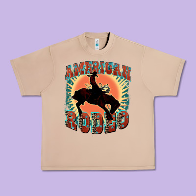American Rodeo Urban Heavy Tee Designed By Fadigitalartstudio