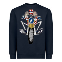 Navy grateful motor ber Heavyweight Sweatshirt - ArtMosaic