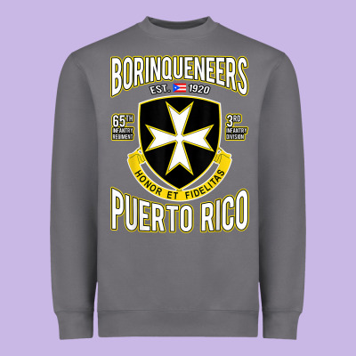 Borinqueneers Puerto Rico Flag Honor Et Fidelitas Heavyweight Sweatshirt Designed By Artmosaic
