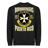 Black Borinqueneers Puerto Rico Flag Honor Et Fidelitas Heavyweight Sweatshirt - ArtMosaic