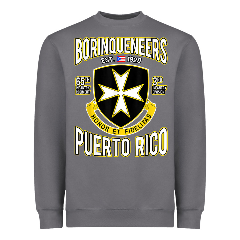 Borinqueneers Puerto Rico Flag Honor Et Fidelitas Heavyweight Sweatshirt by ArtMosaic | Teevron