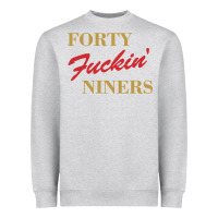 Heather Grey forty fvckin' niners Heavyweight Sweatshirt - ArtMosaic