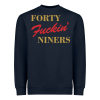 Navy forty fvckin' niners Heavyweight Sweatshirt - ArtMosaic