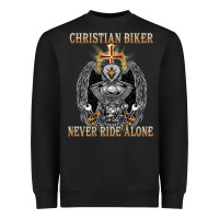 Black jesus christian biker never ride alone Heavyweight Sweatshirt - ArtMosaic