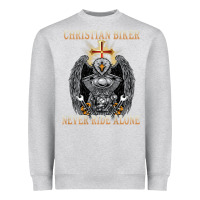 Jesus Christian Biker Never Ride Alone Heavyweight Sweatshirt | Teevron